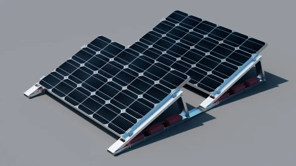 Flex-Aufständerung Balkonkraftwerk hintereinander für 2 Solarmodule