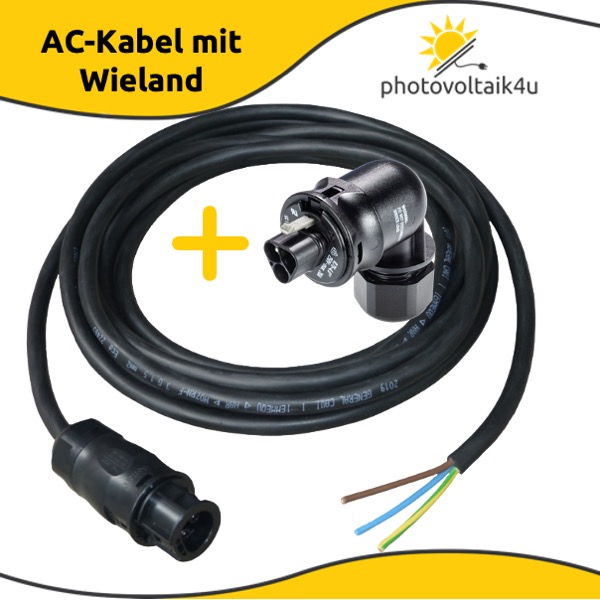 AC-Anschlusskabel mit Betteri und Wieland Stecker (gewinkelt)