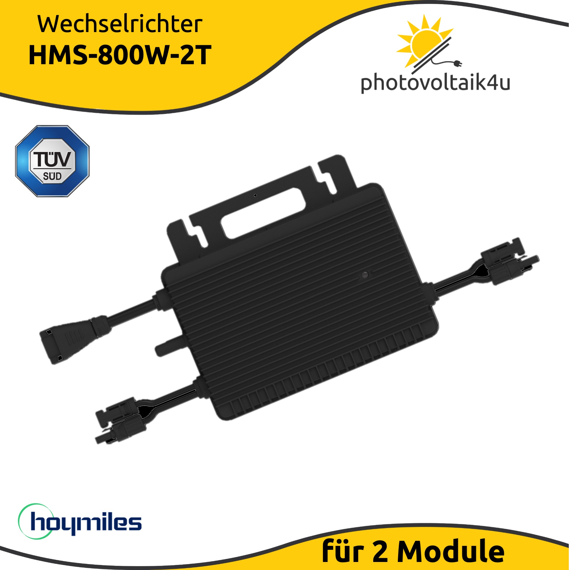 Hoymiles HMS800W2T Wechselrichter für 2 Solarmodule